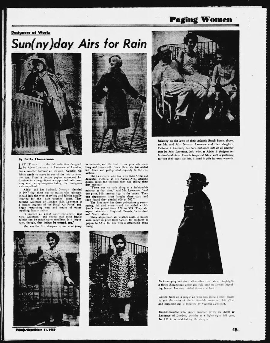 1950s LAWRENCE OF LONDON silk rain small medium large | new fall