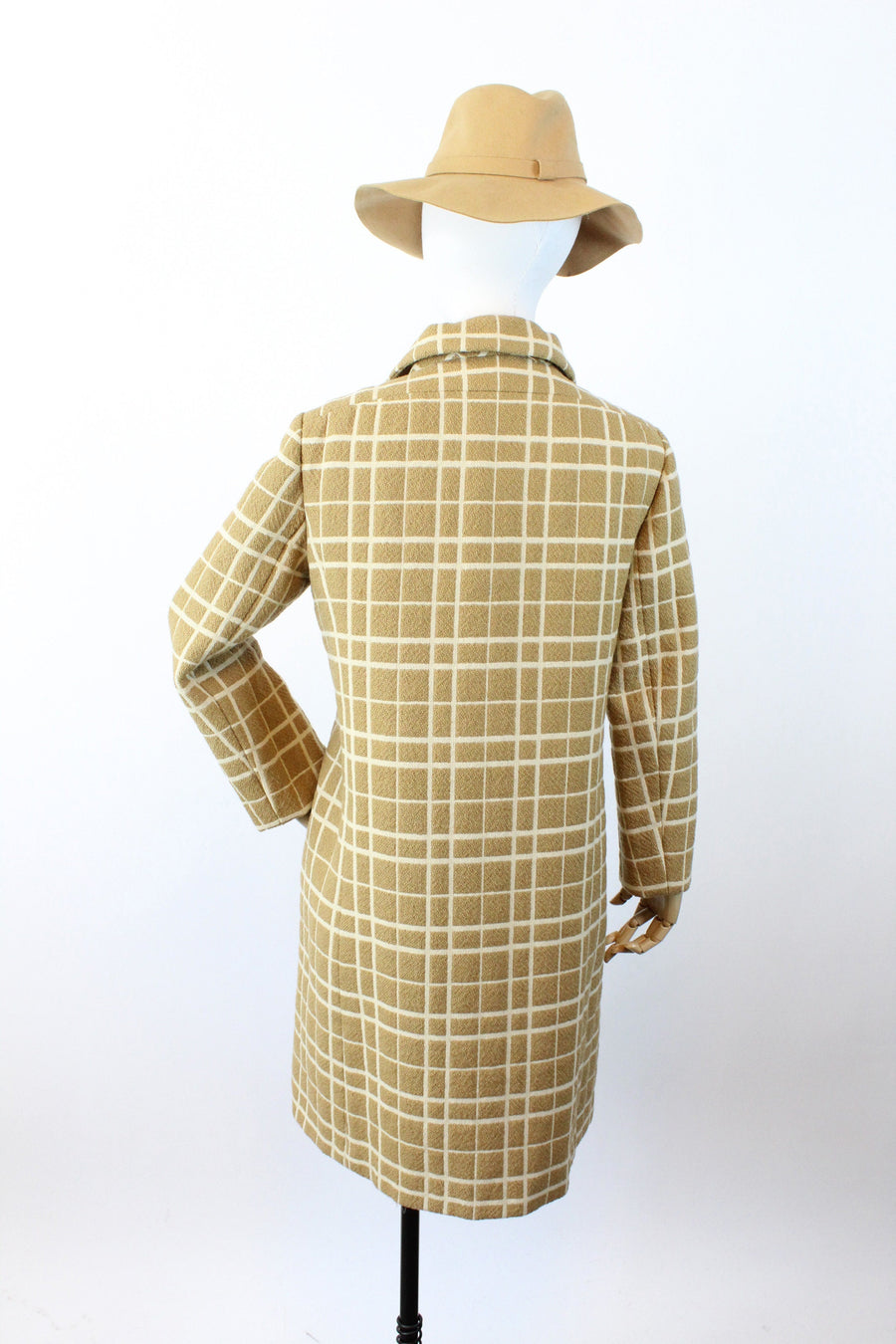 1960s CHRISTIAN DIOR windopane plaid coat small medium | new fall