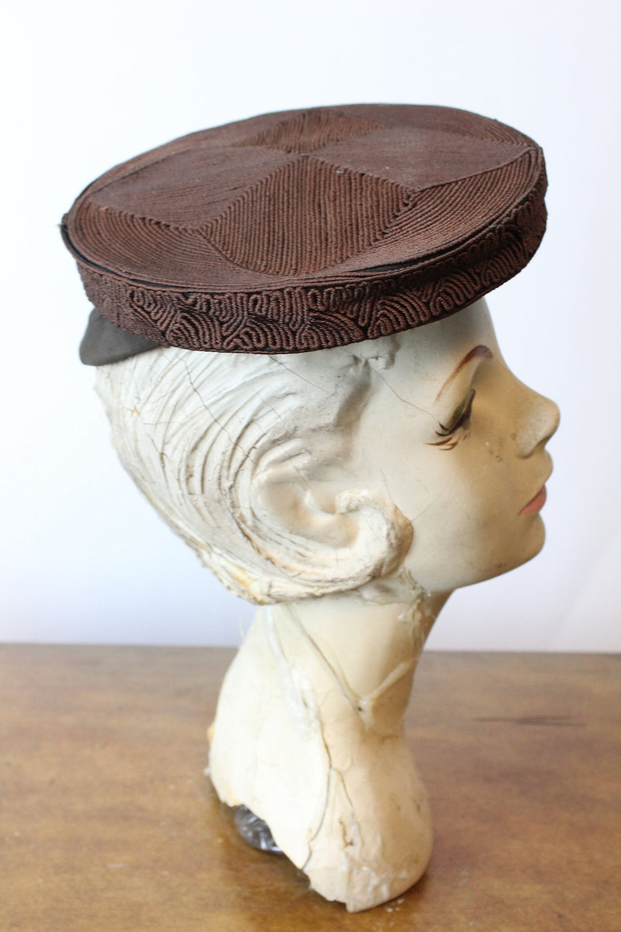 1940s NEW YORK CREATION corde flat tilt hat | new fall