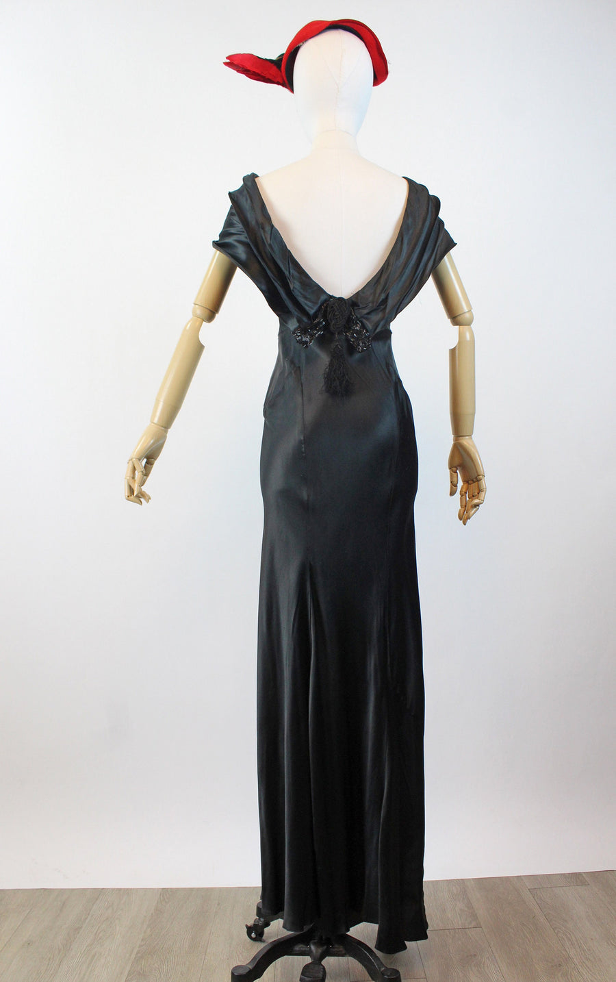 1930s LIQUID SILK open back gown dress xs | new winter