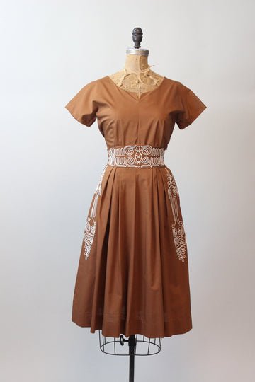 1950s ANN FOSTER soutache dress medium | new spring