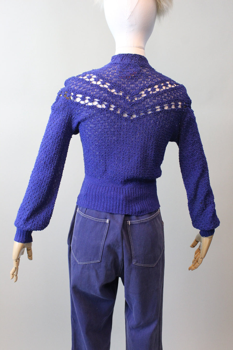 1940s SYNDERKNIT blue knit sweater xs | new spring