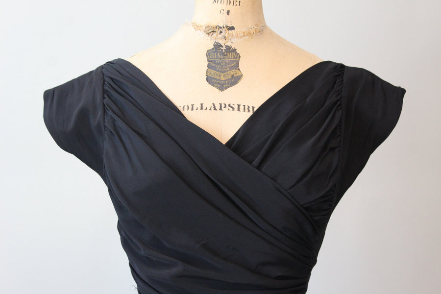 1950s LILLI DIAMOND draped WIGGLE dress xs | new fall