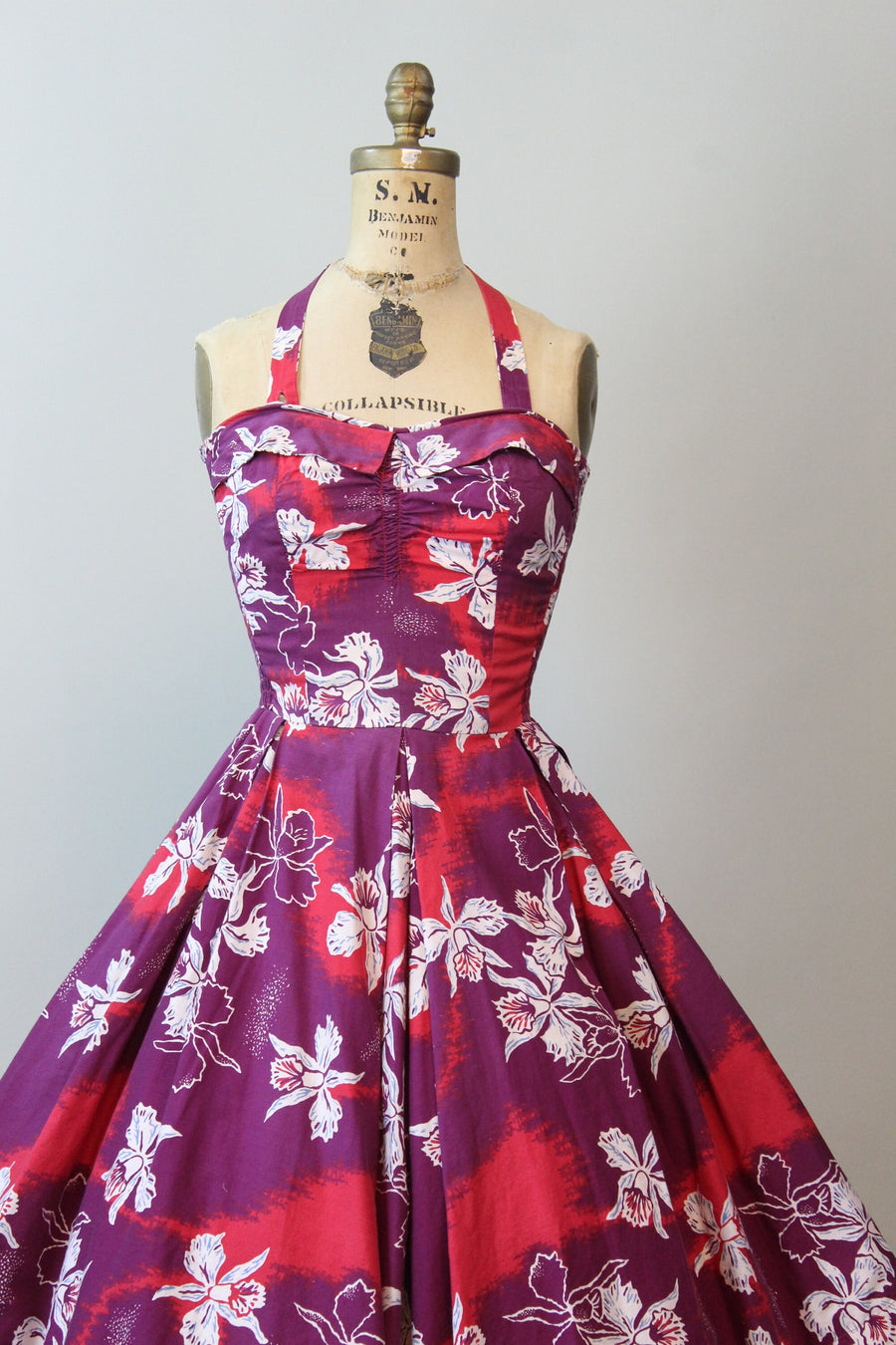 1950s HAWAIIAN strapless HALTER dress xs | new spring