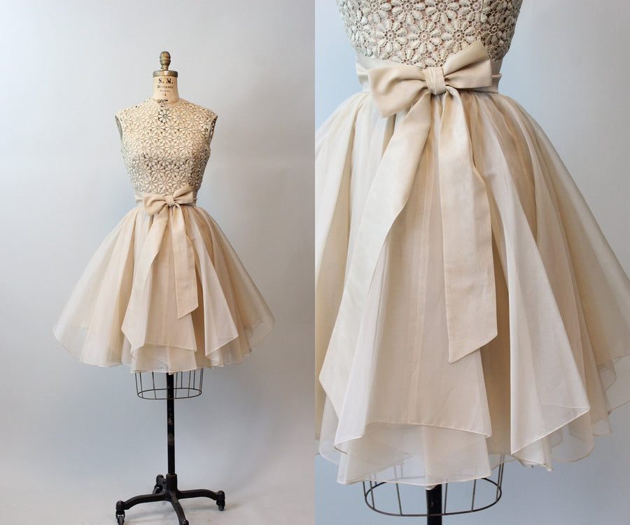 1950s 1960s SUZY PERETTE chiffon  dress xs | new spring