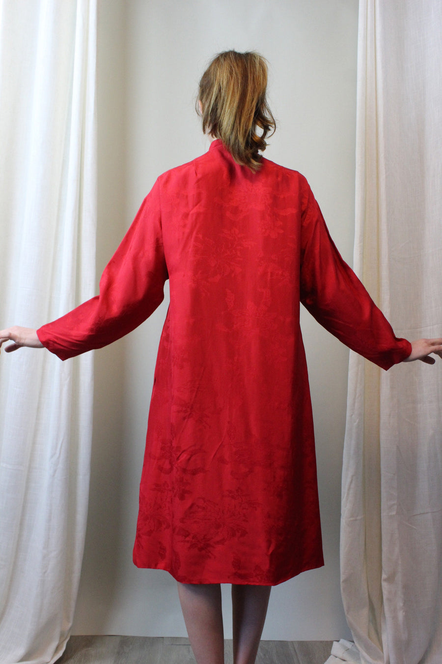 1930s asian SILK reversible robe medium | new spring