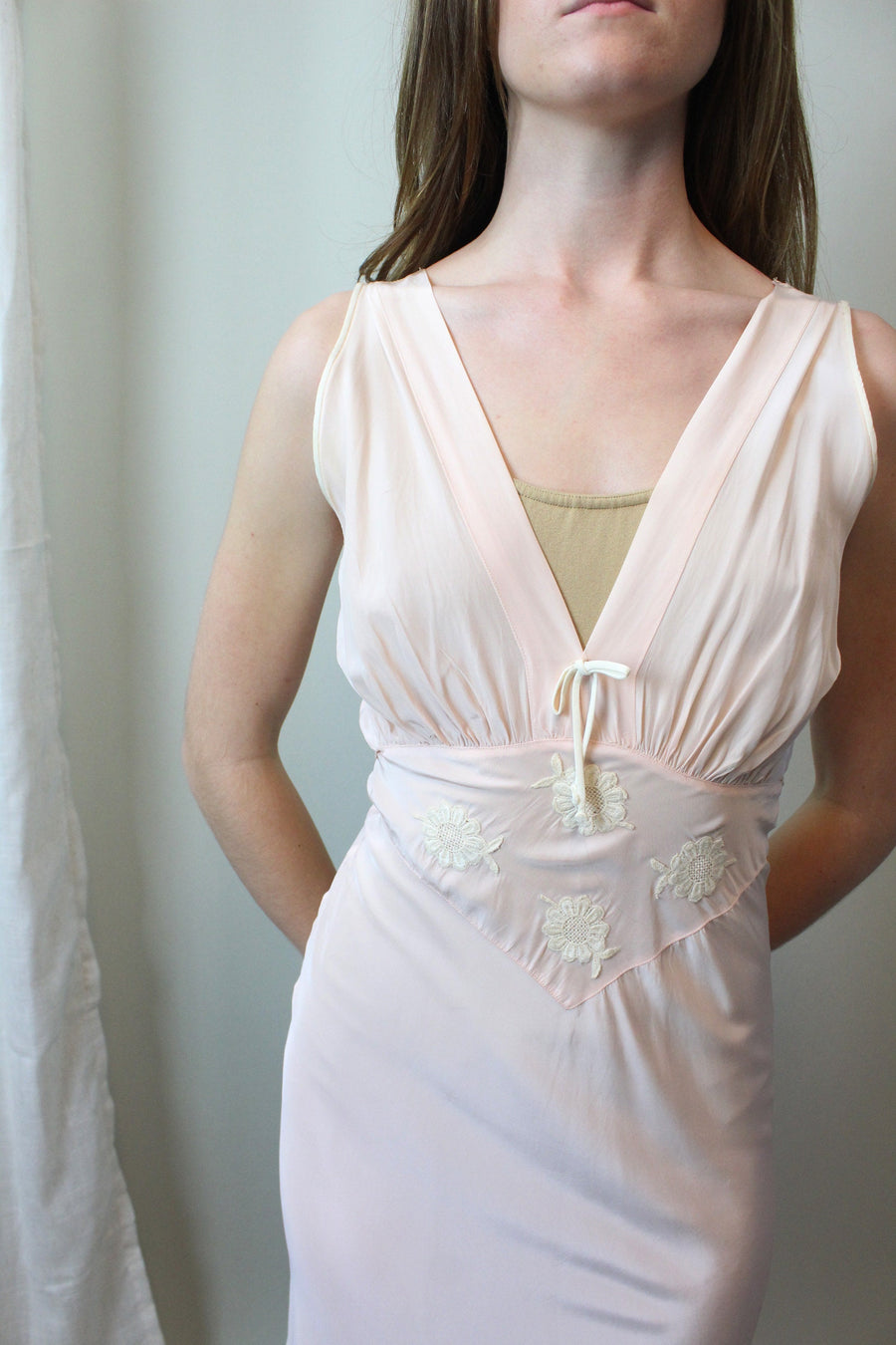 1940s FORTY WINKS rayon nightgown slip dress small | new spring