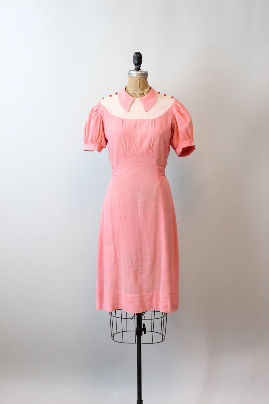 1920s 1930s FEEDSACK chore cotton dress small | new spring