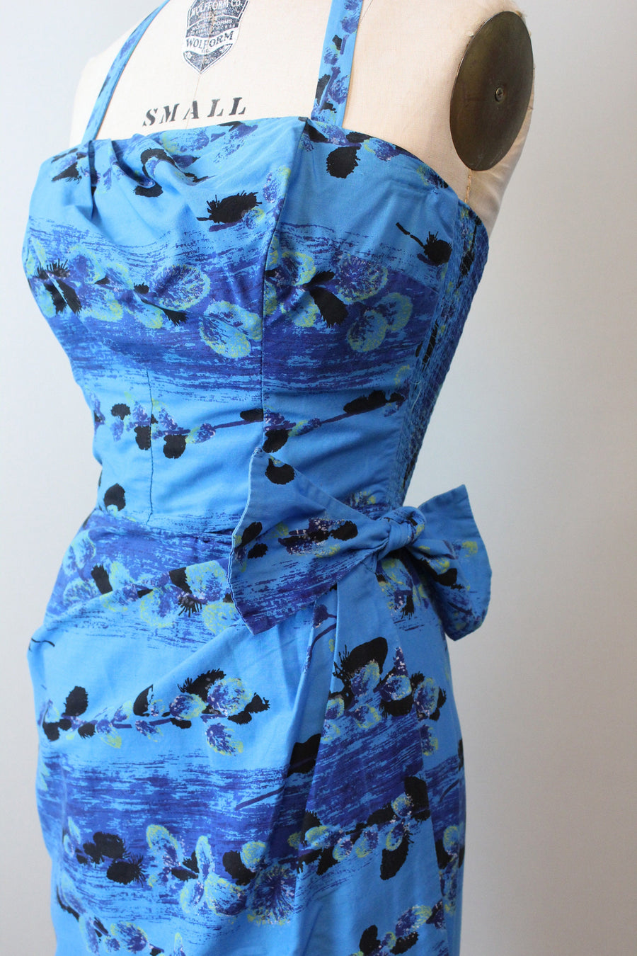 1950s PARADISE HAWAII sarong strapless HALTER dress xs | new spring