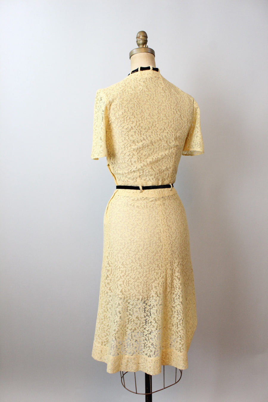 1930s SAFFRON LACE ruffle dress xs small | new spring