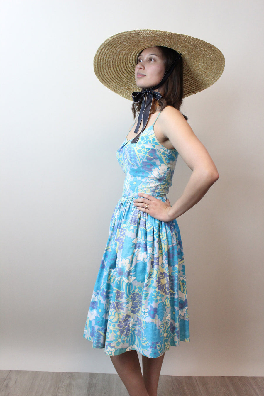 1950s CABANA hawaiian cotton sun dress xxs | new spring