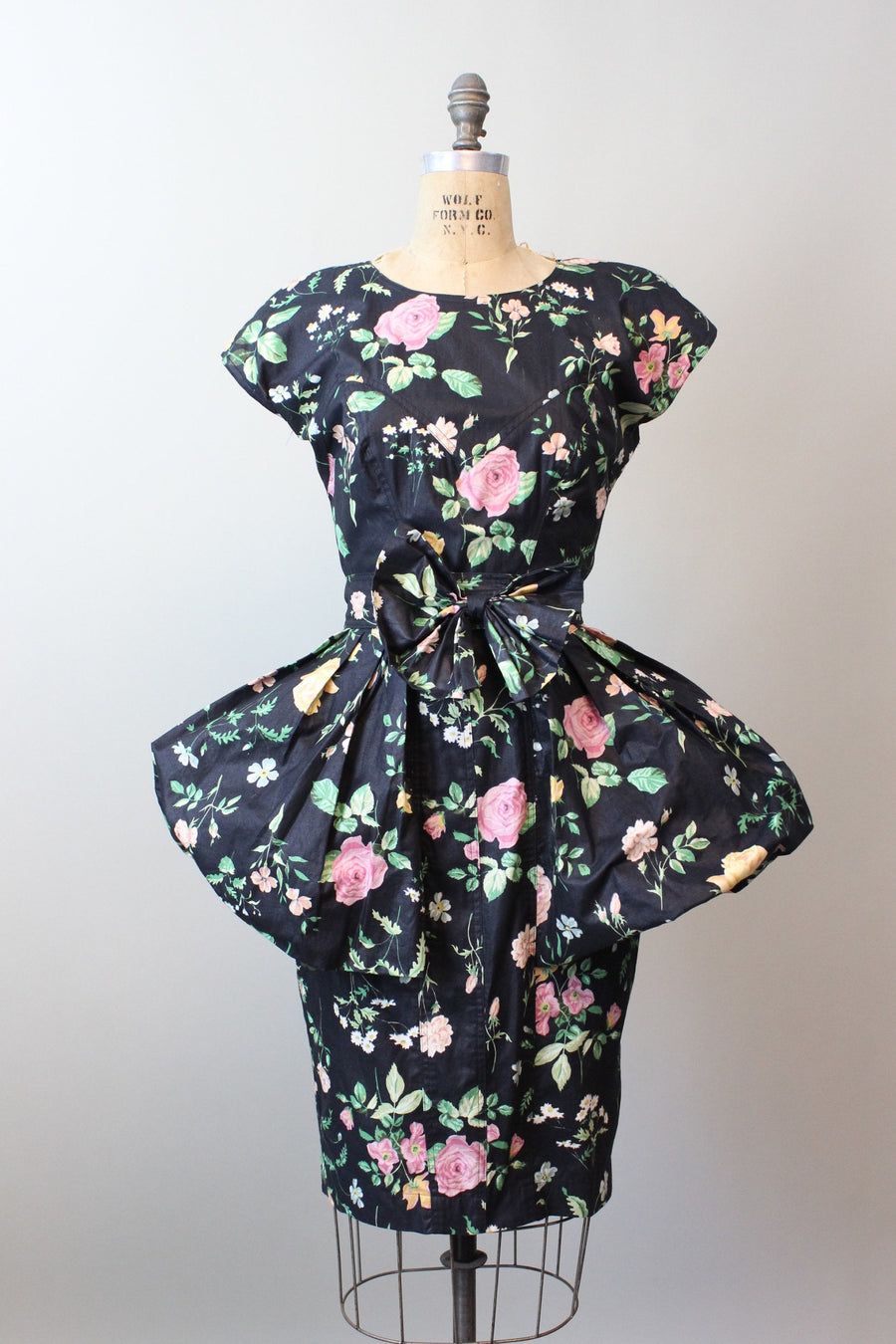karen alexander dress designer Deadstock 1980s "Karen Alexander" Exotic Floral Polished Cotton Sundre butchwaxvintage