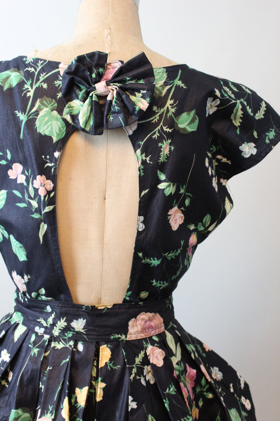 karen alexander dress designer 1980's Black and Rose Karen Alexander Dress