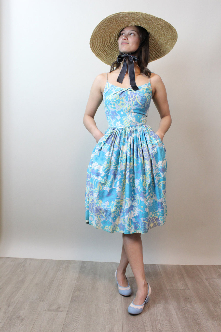 1950s CABANA hawaiian cotton sun dress xxs new spring summer