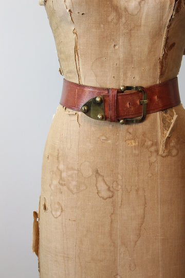 1950s ROGER VAN S wide leather belt xs | new spring