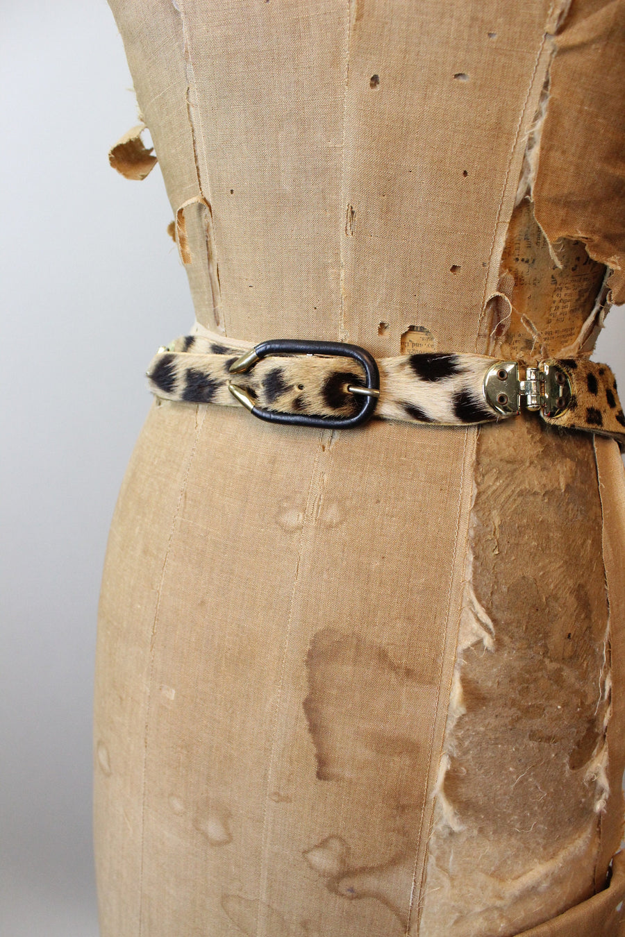 1950s faux LEOPARD HINGE belt large volup | new spring