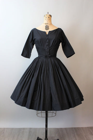 1950s TAILORED JUNIOR cotton dress xs | new spring