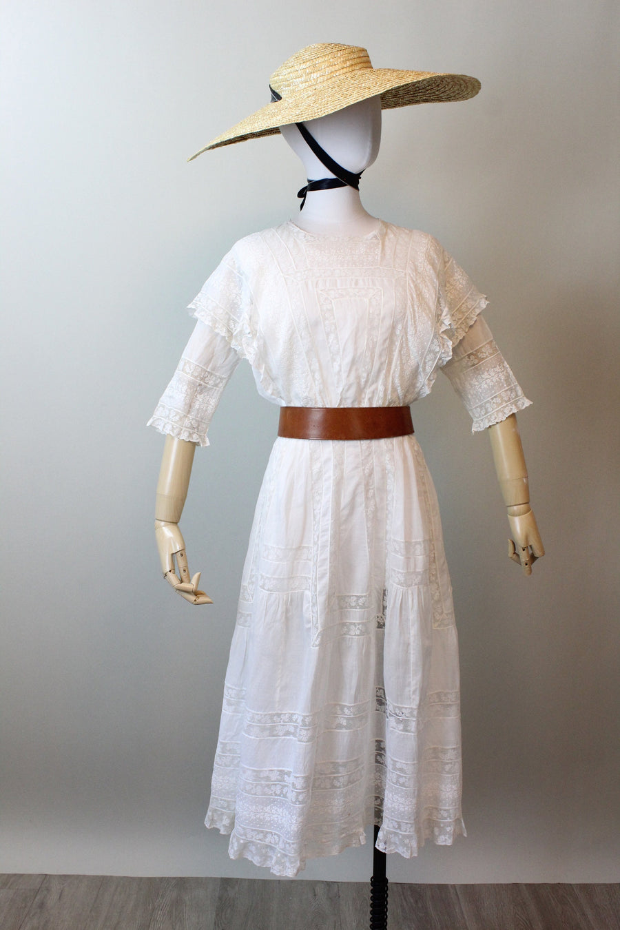 1910 ANTIQUE IRISH lace edwardian lingerie dress small medium | new spring