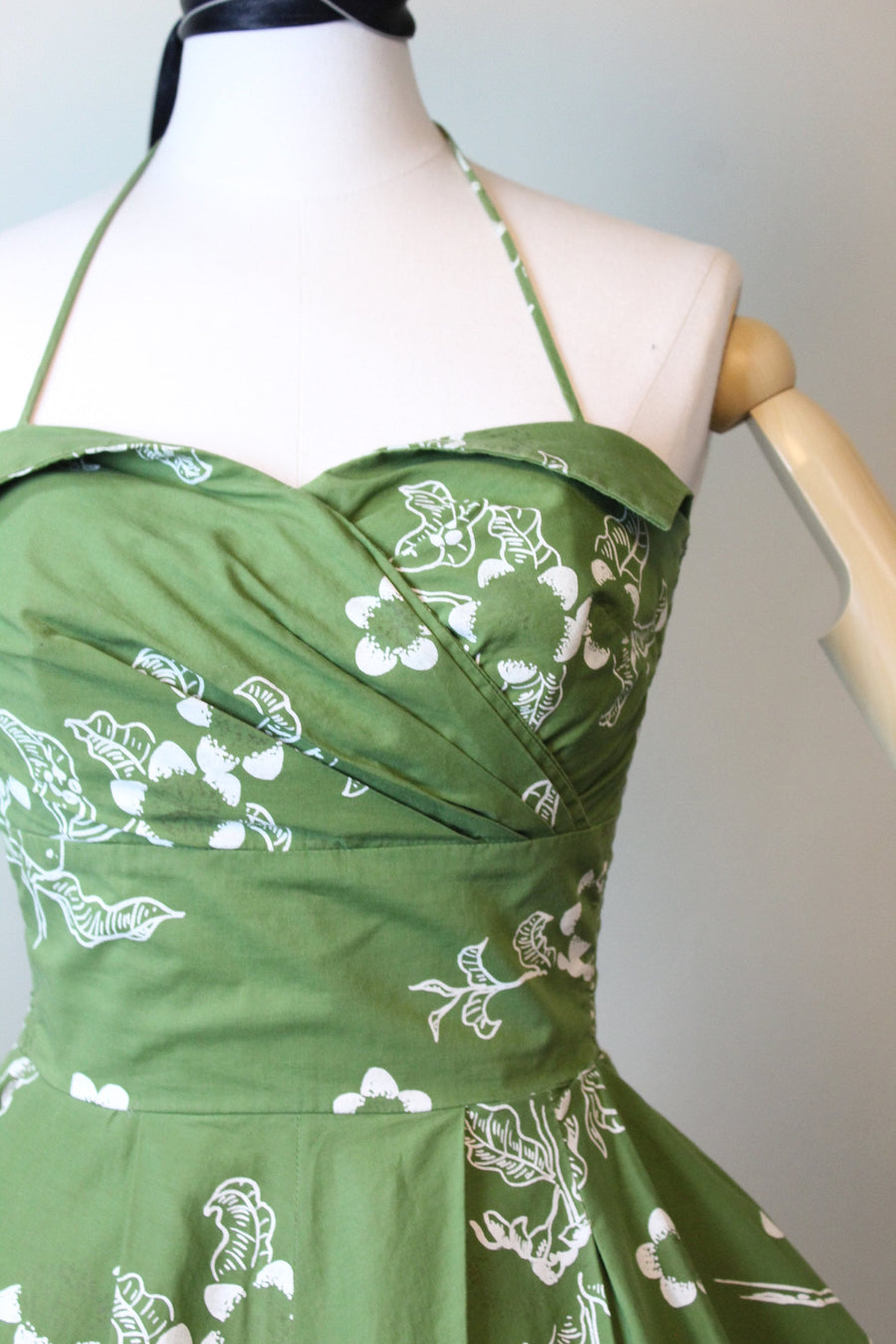 1950s PEGGY WOOD honolulu hawaiian halter dress xs small | new spring