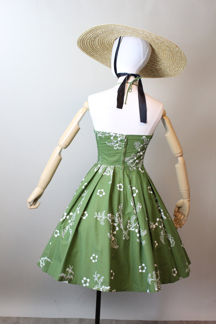 1950s PEGGY WOOD honolulu hawaiian halter dress xs small | new spring