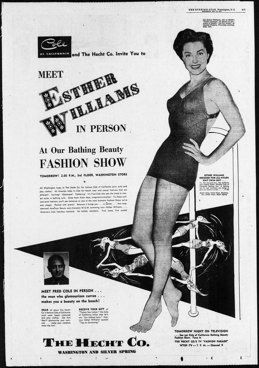 1940s ESTHER WILLIAMS Cole of California bathing suit medium | new summer