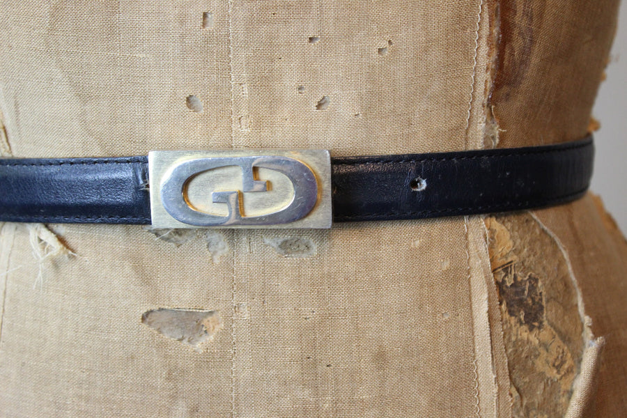 1990s DOUBLE G leather belt small medium | new summer