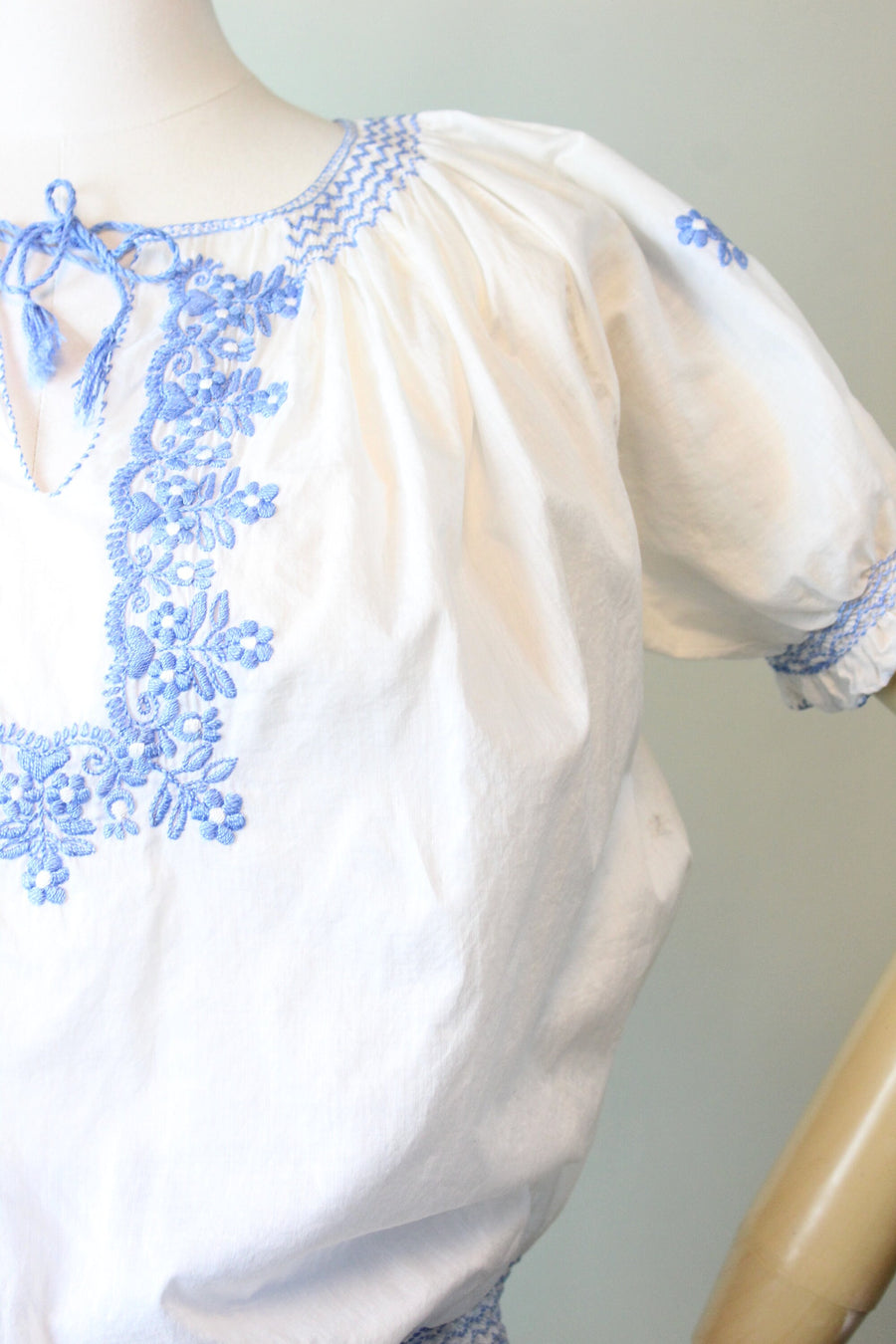 1930s HUNGARIAN embroidered peasant blouse small medium | new summer