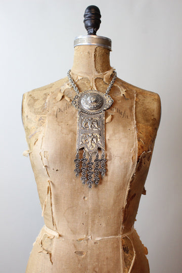 1970s SILVER RUNWAY statement MASSIVE necklace | new summer