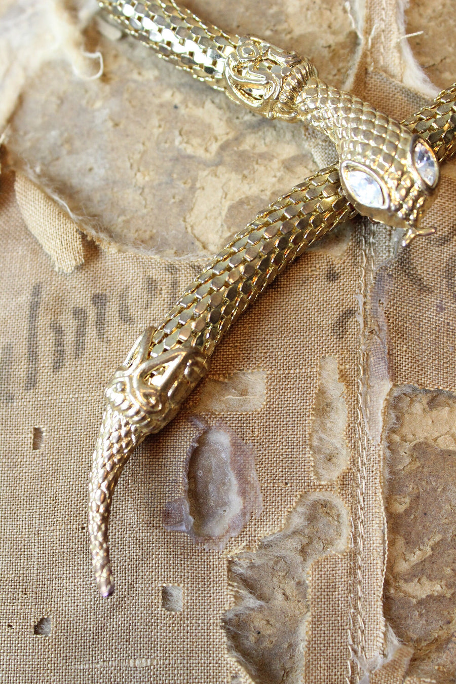 1980s gold SNAKE CHOKER necklace | new summer