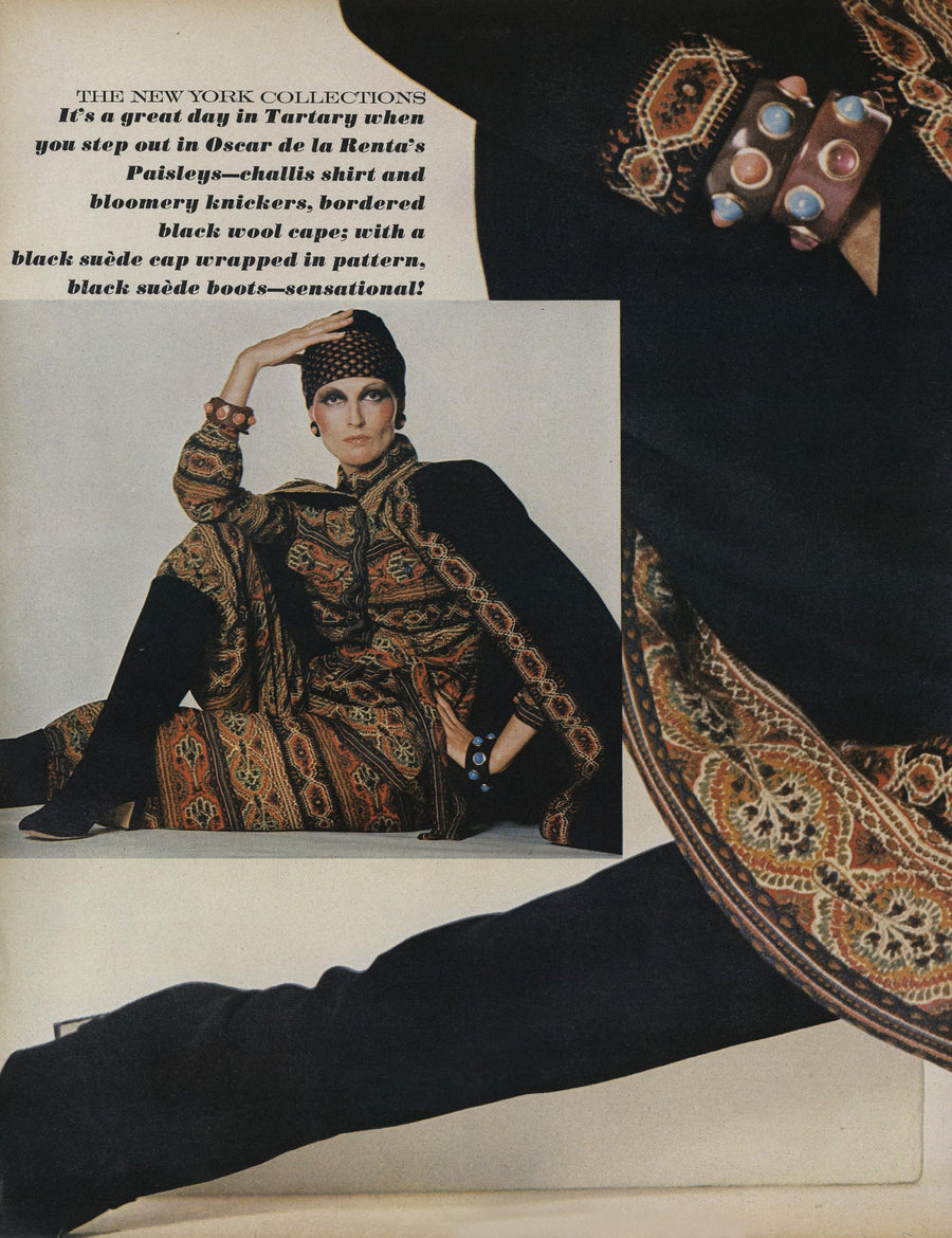 1970s documented OSCAR de LA RENTA dress small | new fall