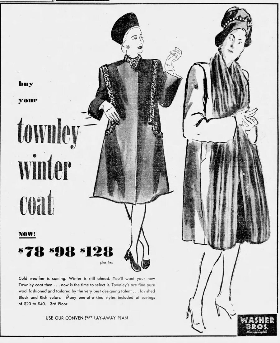 1940s 1945 documented TOWNLEY fur coat small medium | new fall