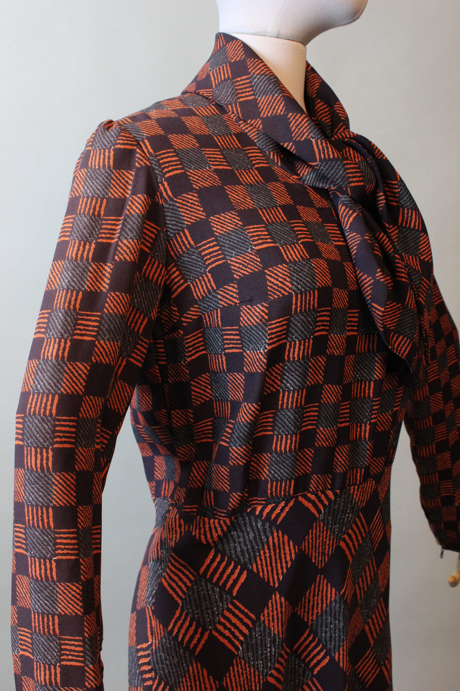 1970s PIERRE CARDIN Paris geometric dress small | new fall