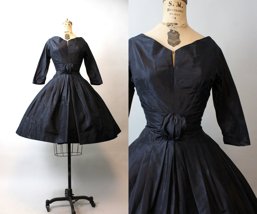 1950s SILK COCKTAIL dress xs | new fall