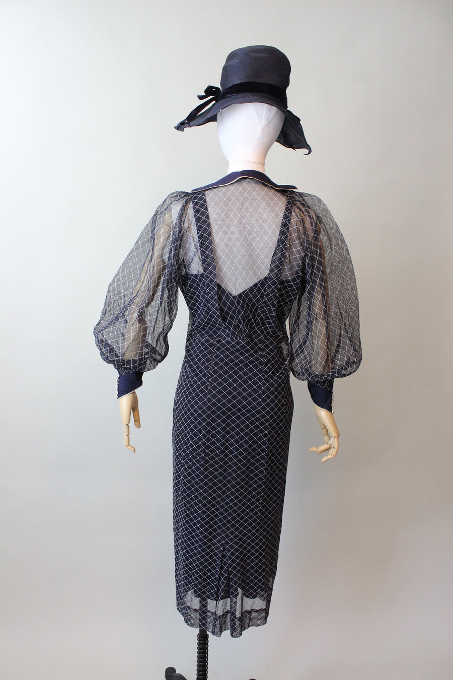 1930s BALLOON SLEEVES mesh dress small medium | New fall 1930s BALLOON SLEEVES mesh dress small medium | New fall