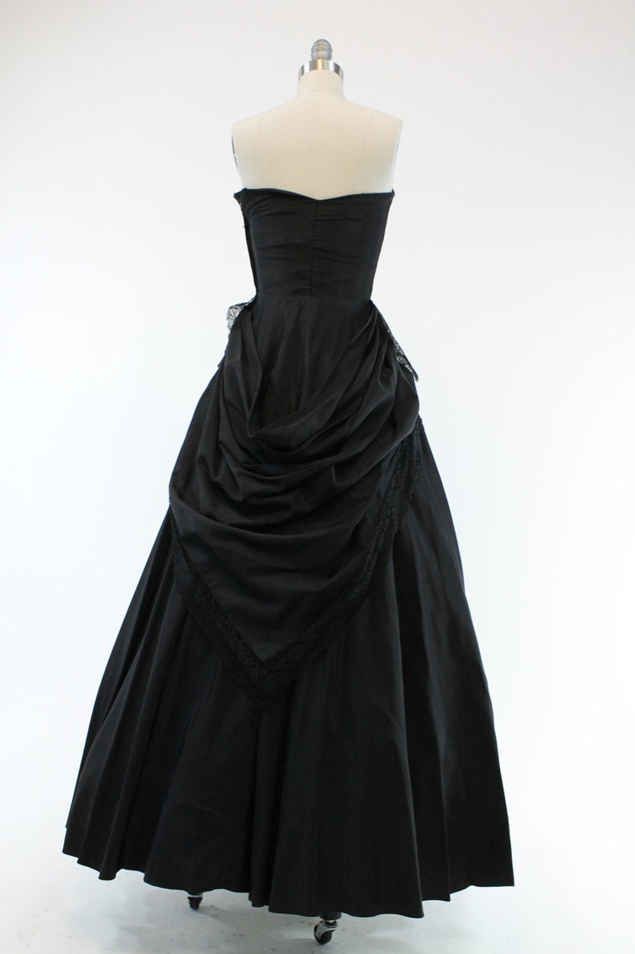1940s Fred Perlberg peplum party dress gown xs | new winter