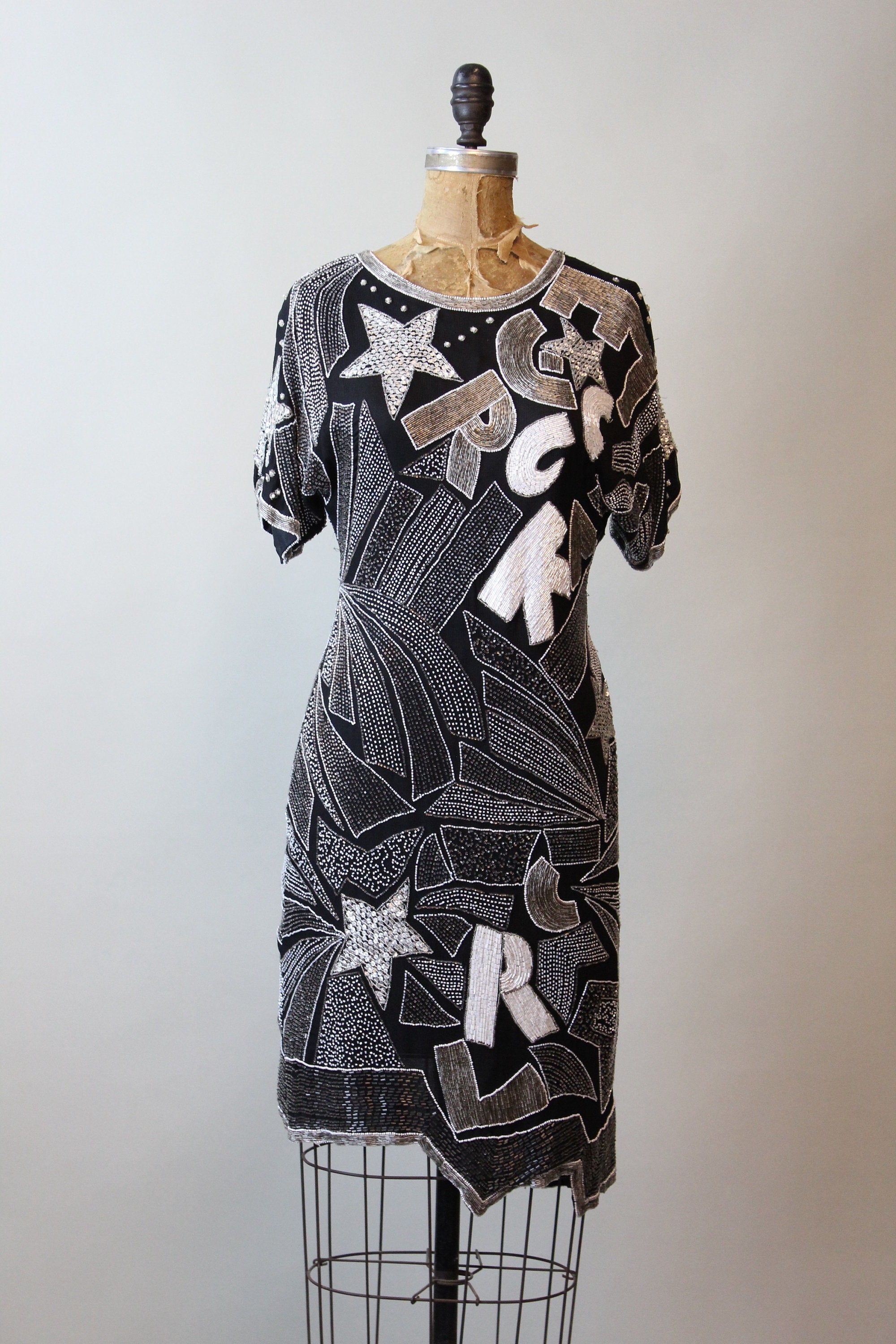 1980s SHOOTING STAR beaded sequin dress xs | New fall 1980s SHOOTING STAR beaded sequin dress xs | New fall