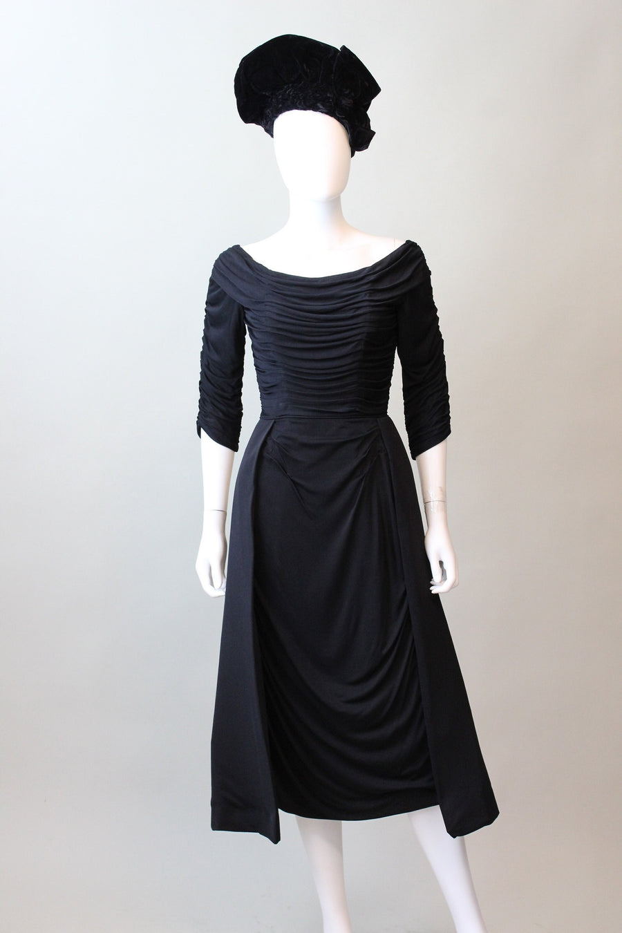 ceil chapman cocktail dress Vintage 1950s Ceil Chapman Cocktail Dress Dusty Rose Taffeta XS