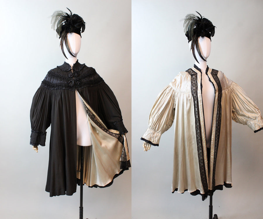 1910 rare EDWARDIAN SILK smock coat all sizes | new fall