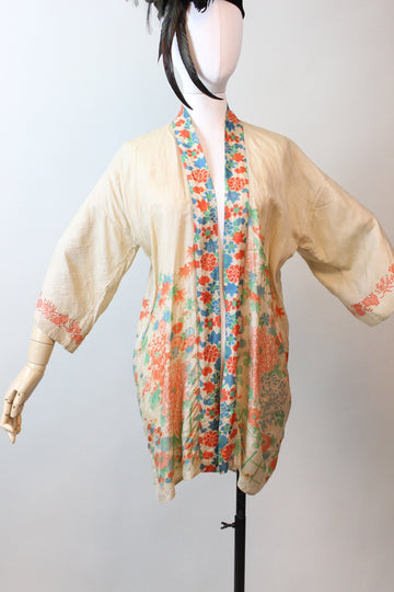 1920s SILK pongee KIMONO robe all sizes | new winter
