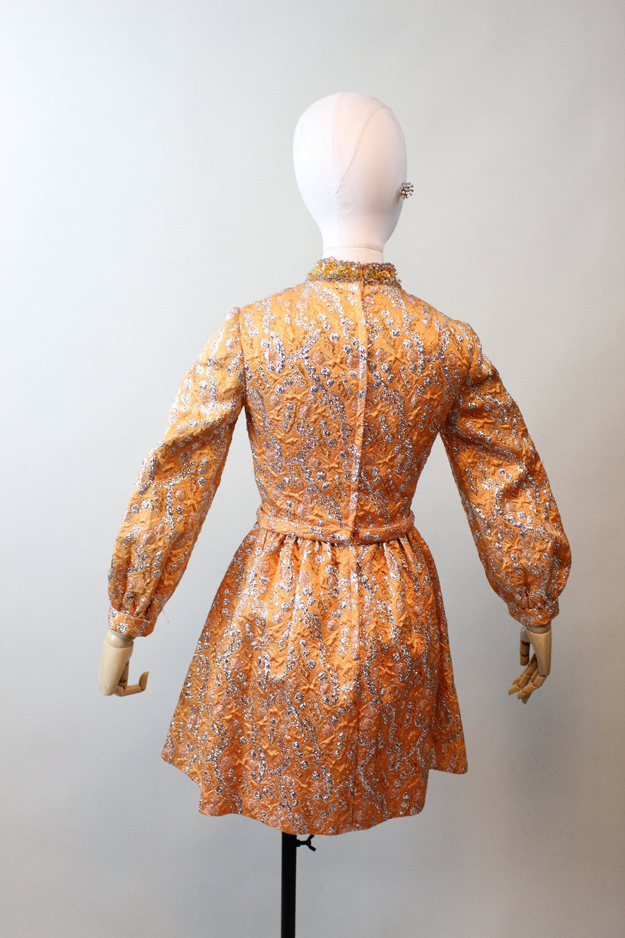 1960s ELOISE CURTIS lurex gem MOD mini dress xs | new fall