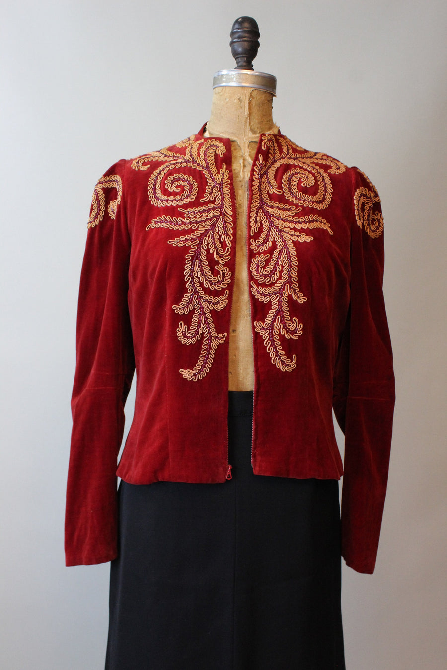 1940s BERGDORF GOODMAN velvet jacket top medium | new fall