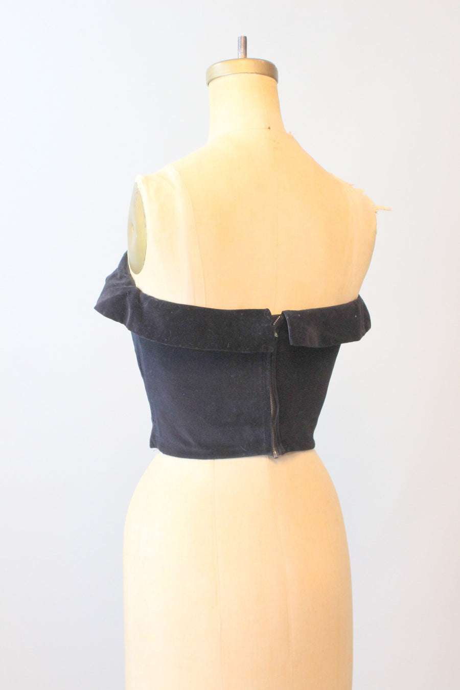1950s BETTY LOU velvet bustier corset top xs | new fall
