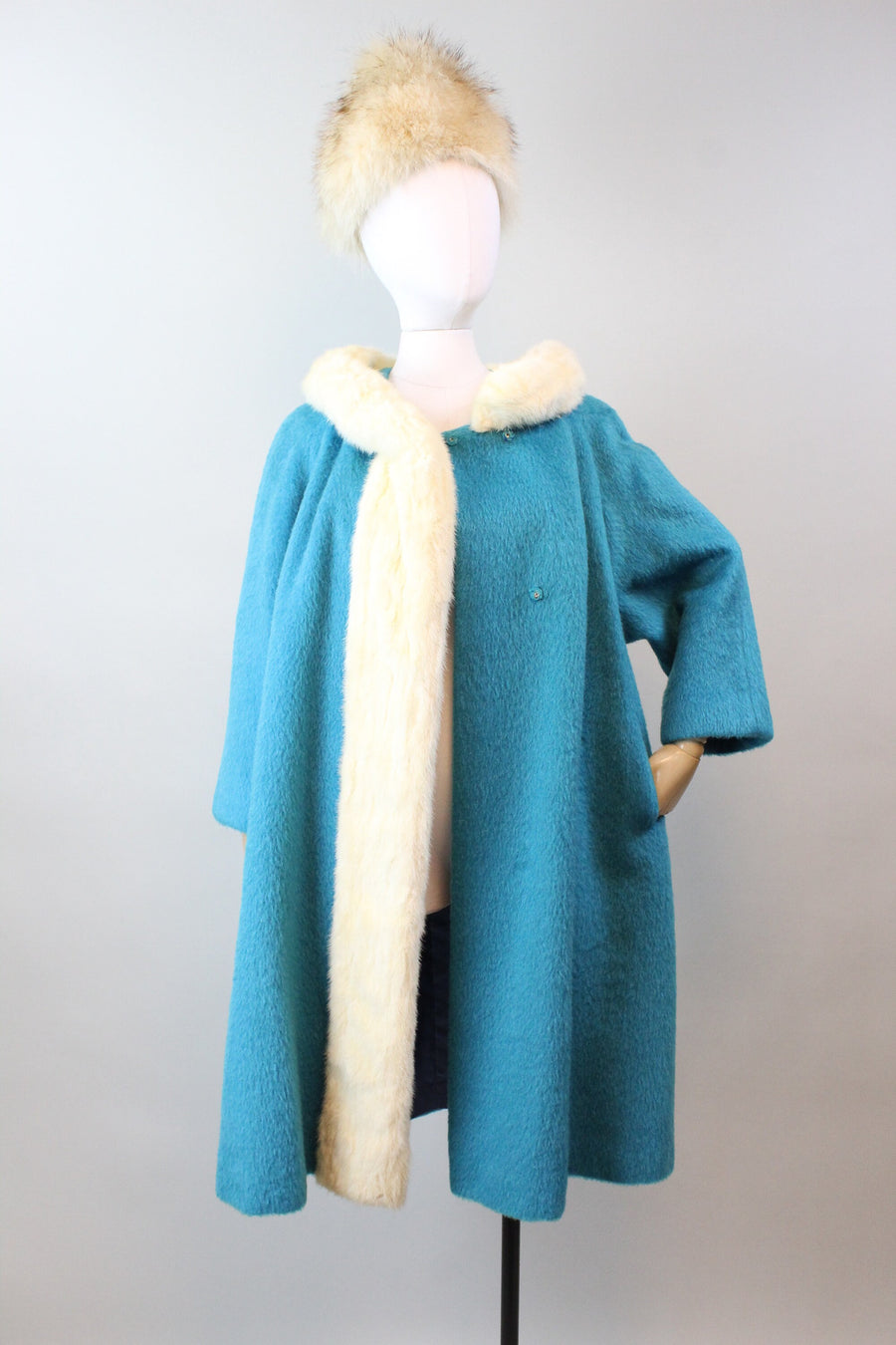 1960s 1963 documented LILLI ANN mink fur mohair coat large | new fall