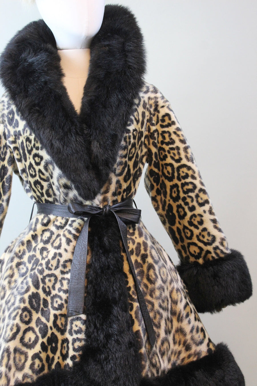 1970s Robert Meshekoff LEOPARD PRINCESS fur coat small medium | new fall