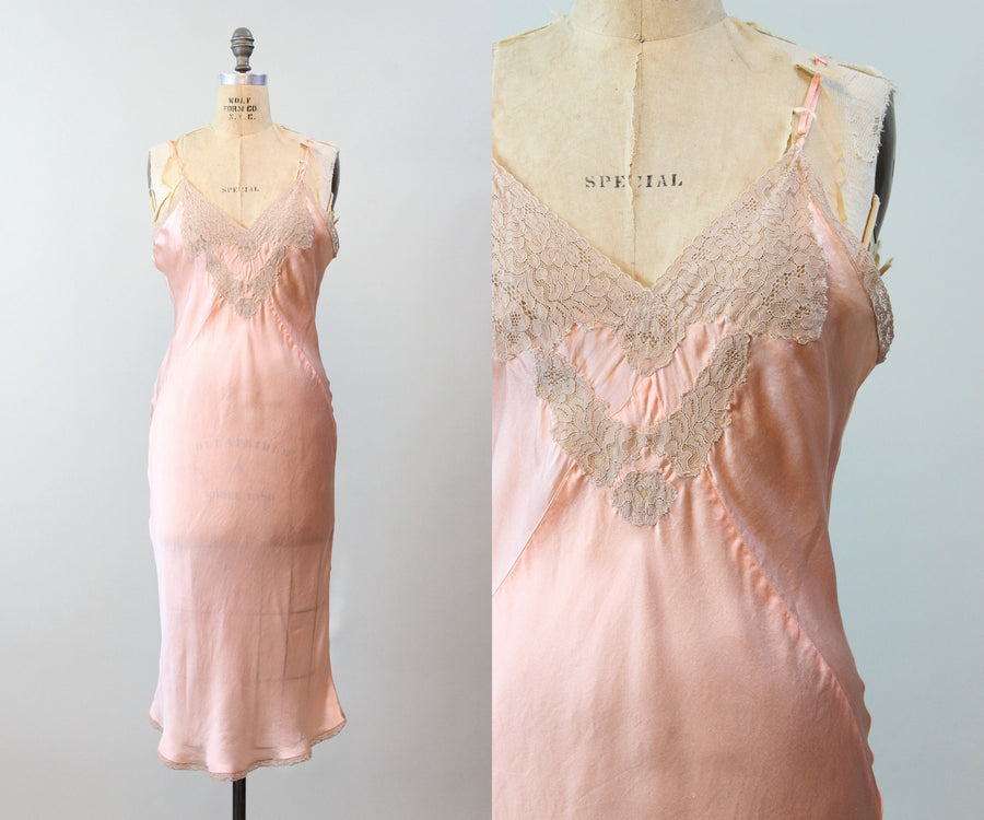 1930s LADY ESTER deadstock slip dress nightgown | new winter