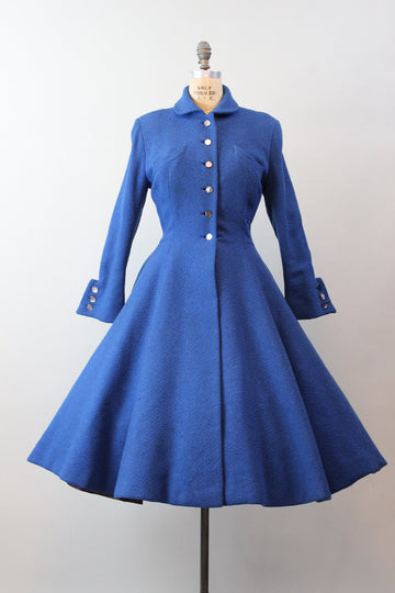 1950s BLUE PRINCESS coat small medium | new winter