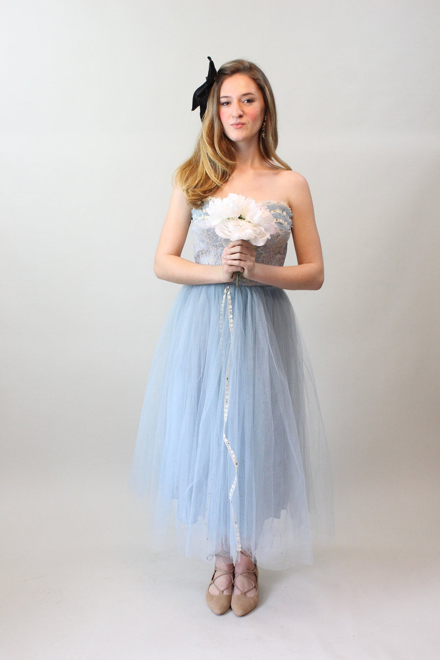 1950s Blue Cupcake Lace Tulle Dress Small | New Spring Summer 1950s Blue Cupcake Lace Tulle Dress Small | New Spring Summer