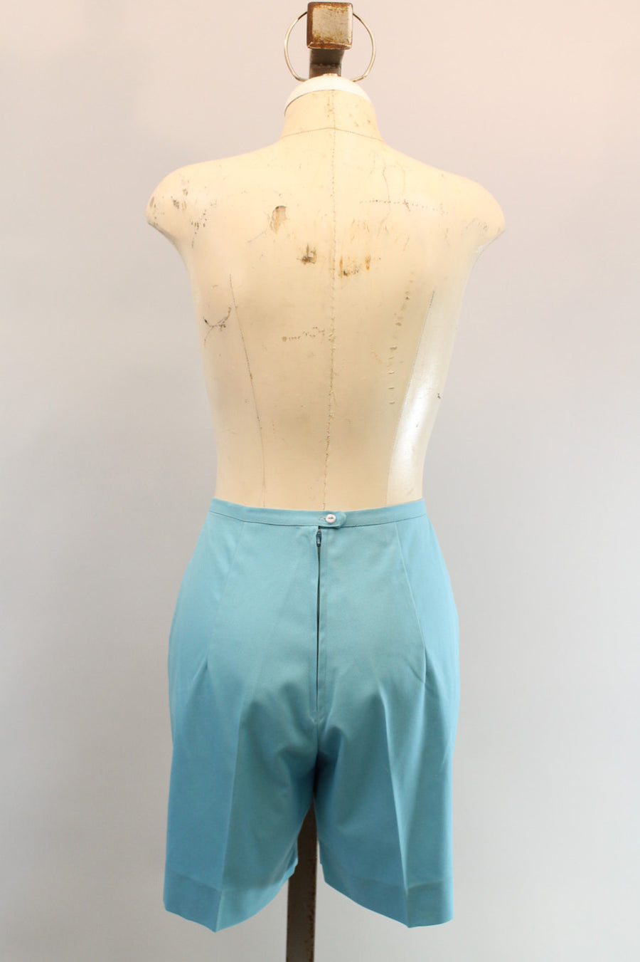 1960s cotton shorts small | vintage high waist shorts