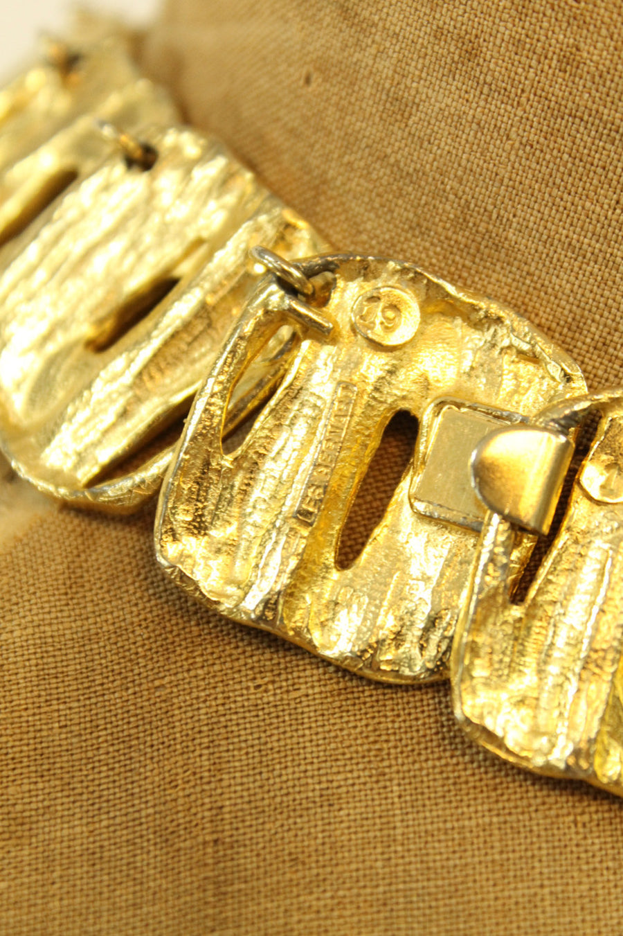 1980s Les Bernard necklace modernist gold choker jewelry | new fall