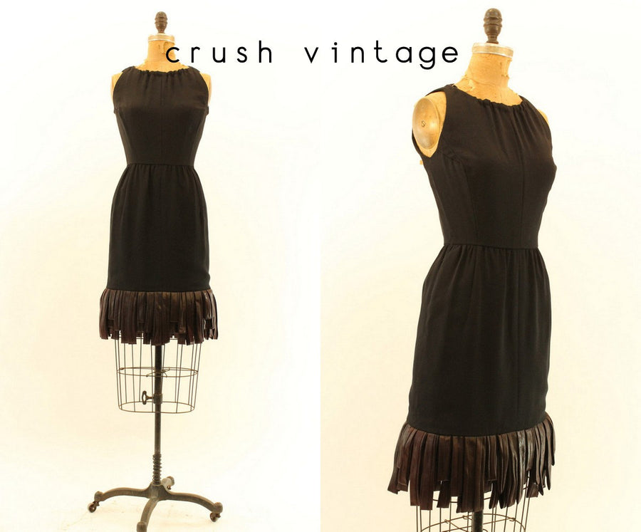 1960s carwash hem fringe dress xs | new fall